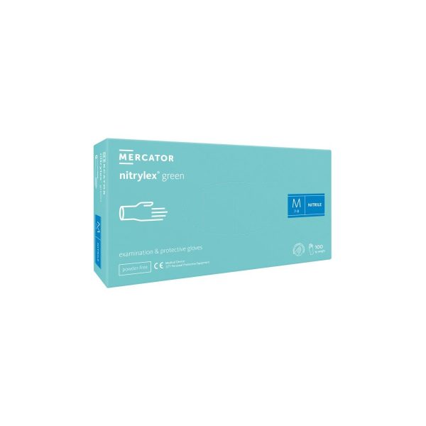 Zaļi nitrylex classic Nitrila cimdi, bez pūdera N100